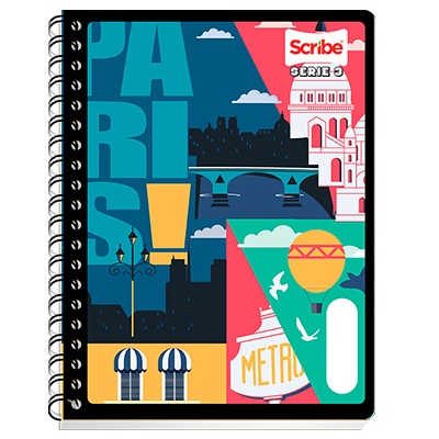 CUADERNO PROFESIONAL SERIE III CON PORTADA DE CUADRO 7MM CON 100 HOJAS SCRIBE