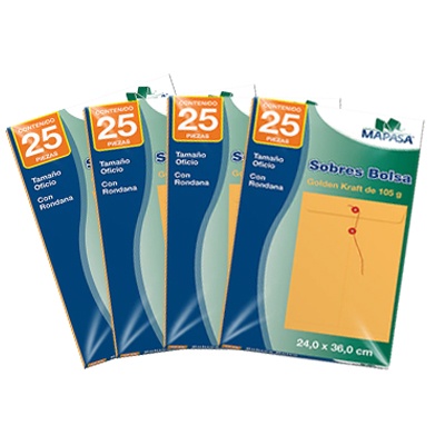 CIENTO DE SOBRES TAMAÑO OFICIO MAPASA