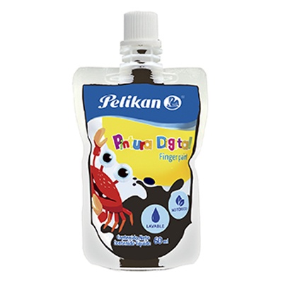 PINTURA DIGITAL COLOR NEGRO DE 60 ML PELIKAN