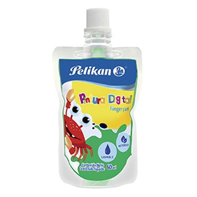 PINTURA DIGITAL VERDE 60 ML. PELIKAN