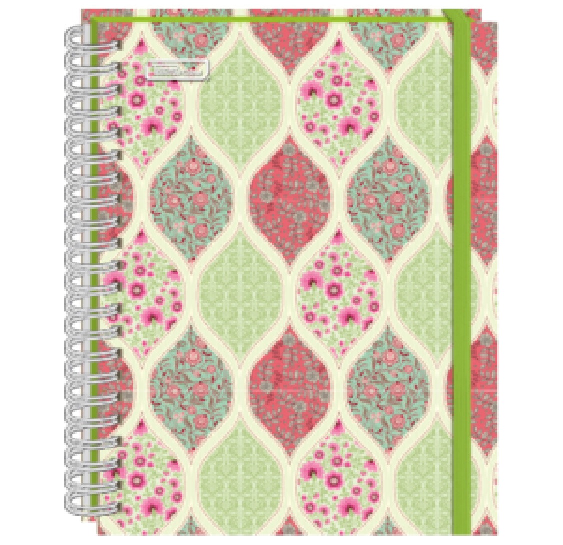 CUADERNO PROFESIONAL UNIVERSITARIO FLORAL DE RAYAS CON 200 HOJAS PRINTAFORM 