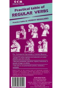 PRACTICAL TABLE OF REGULAR VERBS