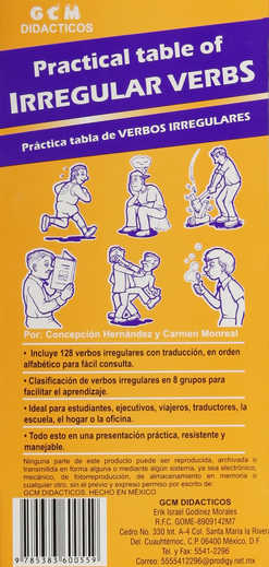 PRACTICAL TABLE OF IRREGULAR VERBS  +