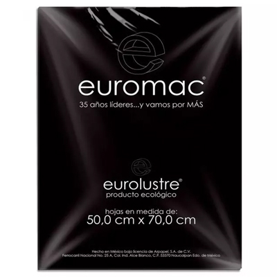 PAPEL LUSTRE COLOR NEGRO EUROMAC