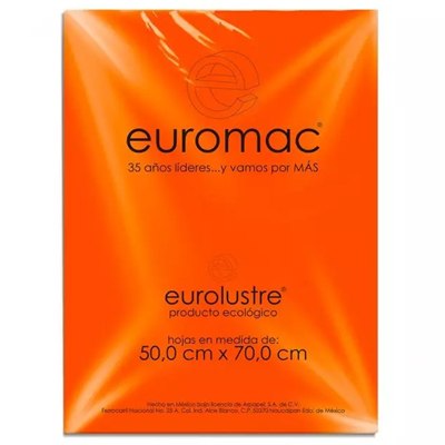 PAPEL LUSTRE COLOR NARANJA EUROMAC