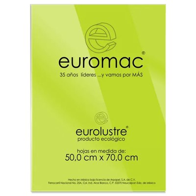 PAPEL LUSTRE COLOR VERDE LIMON EUROMAC