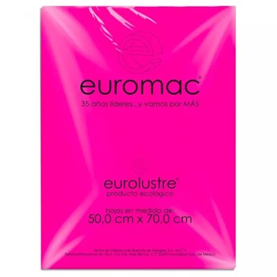 PAPEL LUSTRE COLOR ROSA MEXICANO EUROMAC