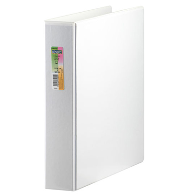 CARPETA DE ARGOLLAS COLOR BLANCO TAMAÑO OFICIO DE 1''  KINERA
