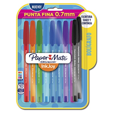 BOLIGRAFOS KILOMETRICO 100 CON 10 PIEZAS PAPER MATE