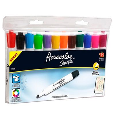 MARCADORES DE AGUA ACUACOLOR CON 12 PIEZAS SHARPIE