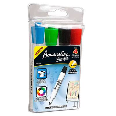 MARCADORES DE AGUA ACUACOLOR CON 4 PIEZAS SHARPIE