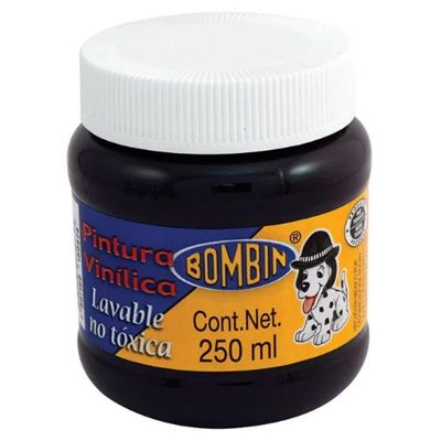 PINTURA VINILICA COLOR NEGRO DE 250 ML BOMBIN