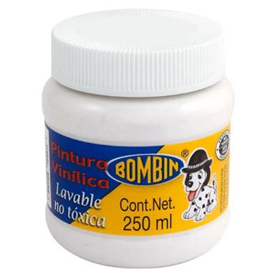 PINTURA VINILICA COLOR BLANCO DE 250 ML BOMBIN