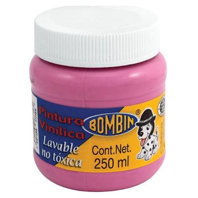 PINTURA VINILICA COLOR ROSA DE 250 ML BOMBIN