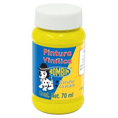 PINTURA VINILICA COLOR AMARILLO DE 70 ML BOMBIN