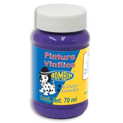 PINTURA VINILICA COLOR MORADO DE 70 ML BOMBIN