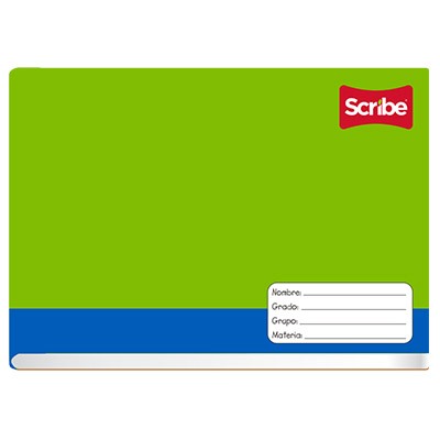 CUADERNO ITALIANO ENGRAPADO DOBLE  RAYA CON 50 HOJAS SCRIBE