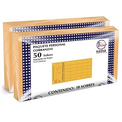 CIENTO DE SOBRES PARA COBRANZA NASSA