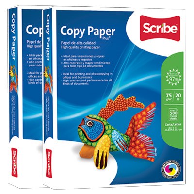 PAPEL BOND BLANCO TAMAÑO OFICIO COPY PAPER PLUS CON 500 HOJAS SCRIBE