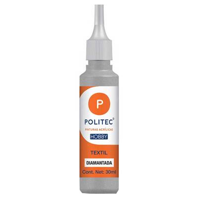 PINTURA TEXTIL DIAMANTADA COLOR PLATA 901 DE 30 ML RODIN