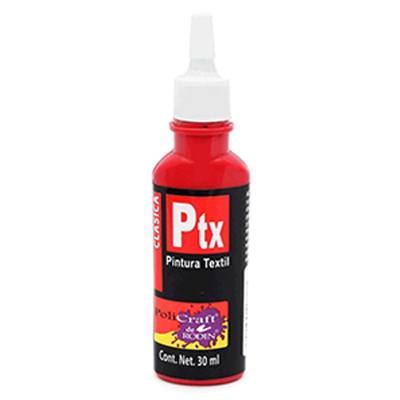 PINTURA TEXTIL CLASICA COLOR ROJO 608 DE 30 ML RODIN