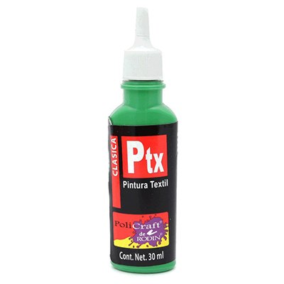 PINTURA TEXTIL CLASICA COLOR VERDE ESMERALDA 616 DE 30 ML RODIN