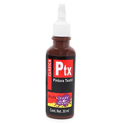 PINTURA TEXTIL CLASICA COLOR CAFE 629 DE 30 ML RODIN