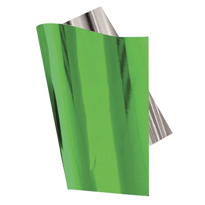 PAPEL FANTASIA METALICO COLOR VERDE LIMON NAVIPLASTIC