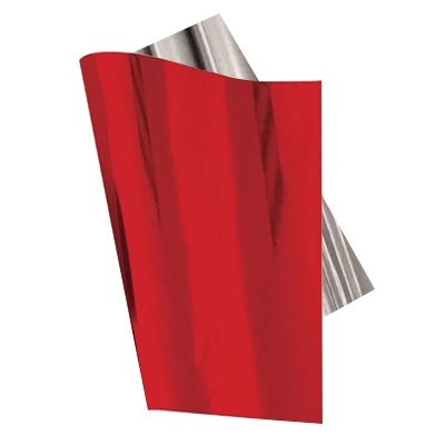 PAPEL FANTASIA METALICO COLOR ROJO NAVIPLASTIC