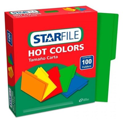 FOLDER STARFILE HOT COLORS TAMAÑO CARTA COLOR VERDE