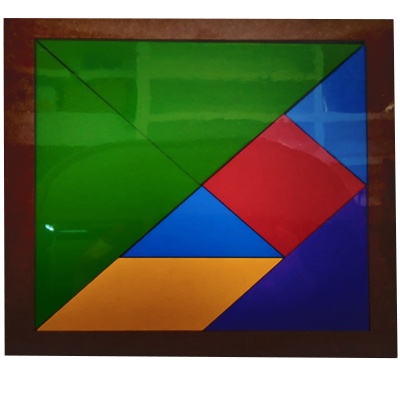 TANGRAM DE MADERA DE 20 CMS. CON MARCO MC. ALEX