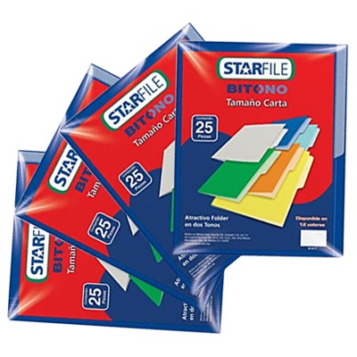 FOLDER TAMAÑO CARTA COLOR AZUL STARFILE BITONO