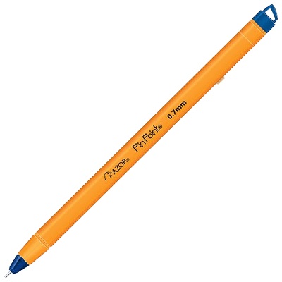 BOLIGRAFO PIN POINT AZUL CUERPO AMARILLO AZOR