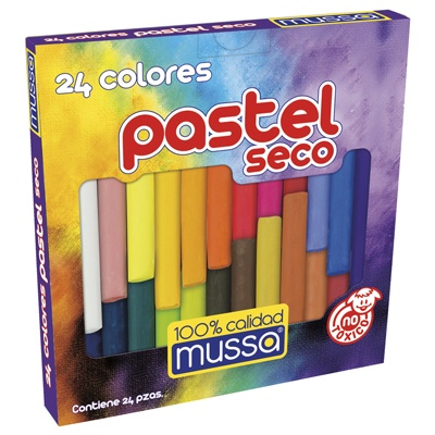 CAJA CON 24 GISES PASTEL ESCOLAR MC. MUSSA