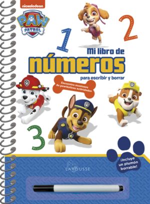 PAW PATROL. MI LIBRO DE NUMEROS PARA ESCRIBIR Y BORRAR