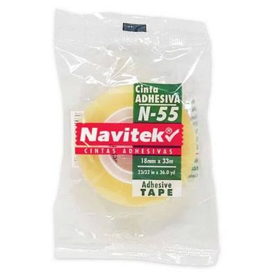 CINTA ADHESIVA TRANSPARENTE DE 18 MM X 33 MTS NAVITEK
