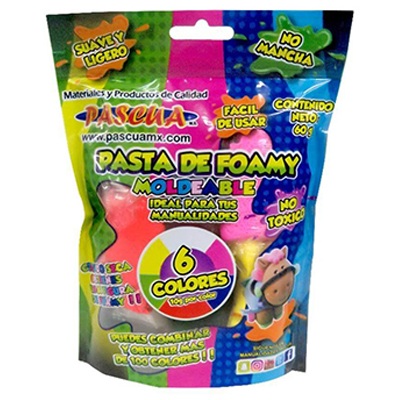 FOMI MOLDEABLE CON 6 COLORES FASION PASCUA