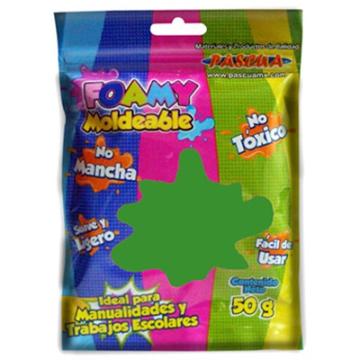 FOMI MOLDEABLE COLOR VERDE BANDERA DE 50 GRS. PASCUA