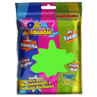 FOMI MOLDEABLE COLOR VERDE LIMON DE 50 GRS. PASCUA