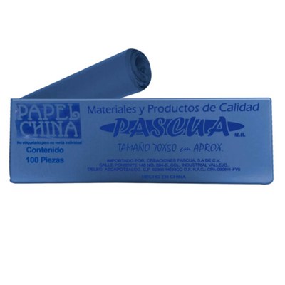 PAPEL CHINA COLOR AZUL MARINO DE 50 X 70 CMS PASCUA