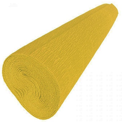 PAPEL CREPE COLOR AMARILLO MANGO DE 50 CMS X 2 MTS PASCUA