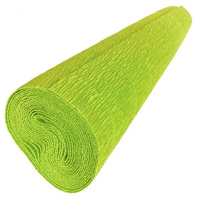 PAPEL CREPE COLOR VERDE MANZANA DE 50 CMS. X 2.00 MTS. PASCUA