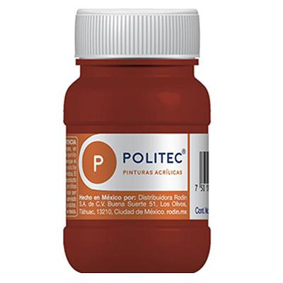 PINTURA ESCOLAR POLITEC DE 100 ML COLOR CARMIN (319)