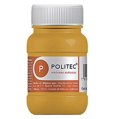 PINTURA ESCOLAR POLITEC DE 100 ML COLOR OCRE (303)