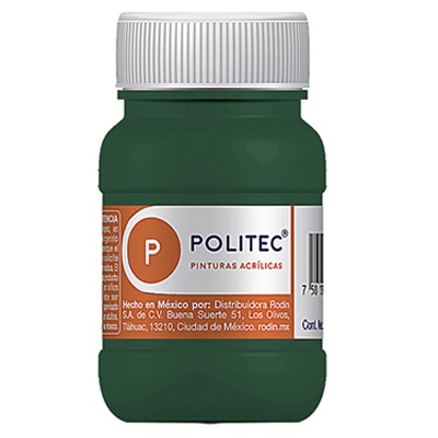 PINTURA ESCOLAR POLITEC DE 100 ML COLOR VERDE ORO (330)