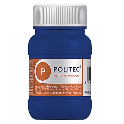 PINTURA ESCOLAR POLITEC DE 100 ML COLOR AZUL COBALTO (310)