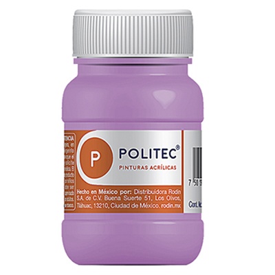 PINTURA ESCOLAR POLITEC DE 100 ML COLOR VIOLETA CLARO (311)