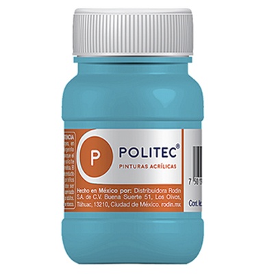 PINTURA ESCOLAR POLITEC DE 100 ML COLOR AZUL PASTEL (316)