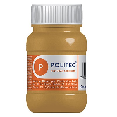 PINTURA ESCOLAR POLITEC SERIE 700 DE 100 ML COLOR ORO
