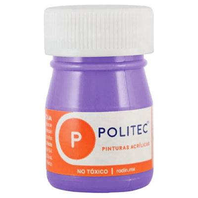 PINTURA ESCOLAR POLITEC DE 20 ML COLOR MORADO (334)
